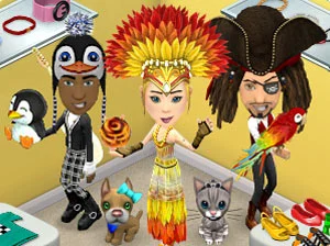 Avatars showing different outfits and styles
